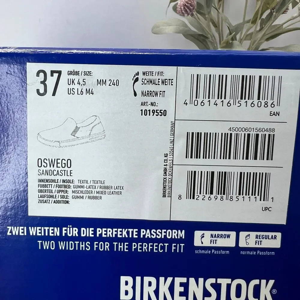 Birkenstock Oswego Loafer Sandcastle Women 6/Men 4 EU37 Narrow Fit Tried On - Picture 11 of 11